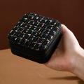 Creative Weaving Pattern Jewelry Box Necklace Box Mini High Quality Weaving Pattern Jewelry Case PU Leather Square Jewelry Box for Travel Accessory Gift for women Fashion Enthusiasts Jewelry.