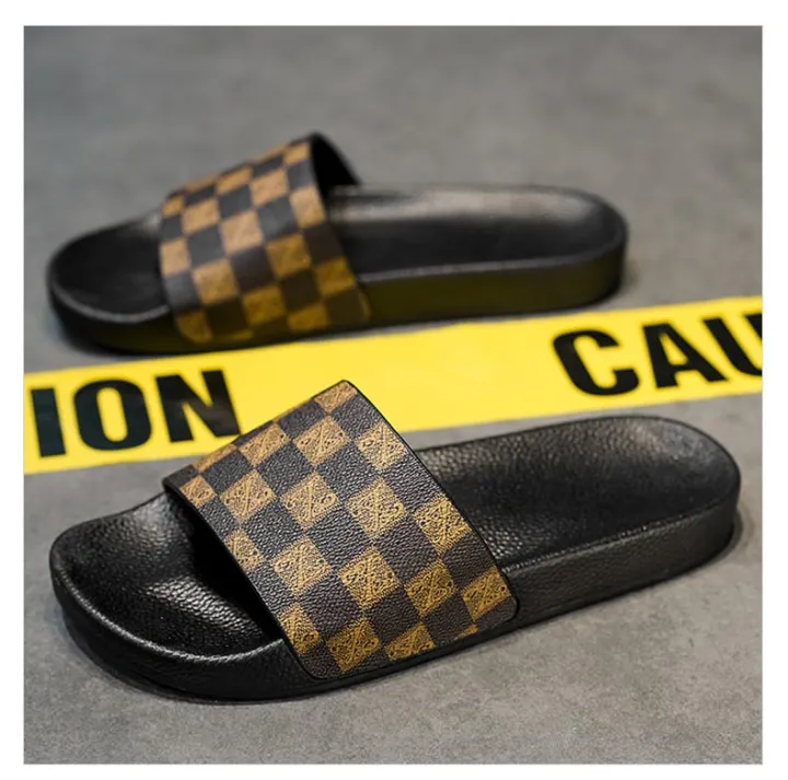 Quality%20And%20Durability-Stylish%20Black%20And%20Chocolate%20Color%20CHESS%20Slide%20Slipper%20Sandal%20For%20Men%20S30%20-%20Image%207