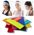 Korean Version Of Sweat-absorbent Yoga Headbands Sports Elastic Monochrome Fashionable Simple Headbands 1Pcs. 