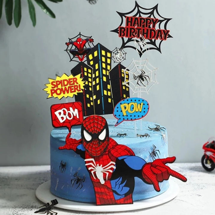 Spiderman%20Cake%20Toppers%20Superhero%20Birthday%20Cake%20Decorations%20Boys%20CupCake%20The%20Avenger%20Topppers%20for%20Kids%20Baby%20Shower%20Supplies%20Gifts%20-%20Image%202