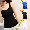 Women Tank Top Summer Lace Tops Female Girl Elegant tshirt Solid Lace Sleeveless T-shirt Vest. 