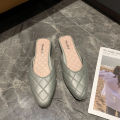 Slippers PVC outer wear casual plastic pointed lazy Baotou slippers women. 