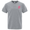 A Blooming Flowers Chest Mark Print Tshirt Men Fashion Cotton Tee Clothes Casual Summer Oversized T-Shirt Breathable T-Shirts. 