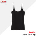 Womens Round Neck Cotton tank Top Stretch Camisole Spaghetti Strap Top for Ladies From Levin.