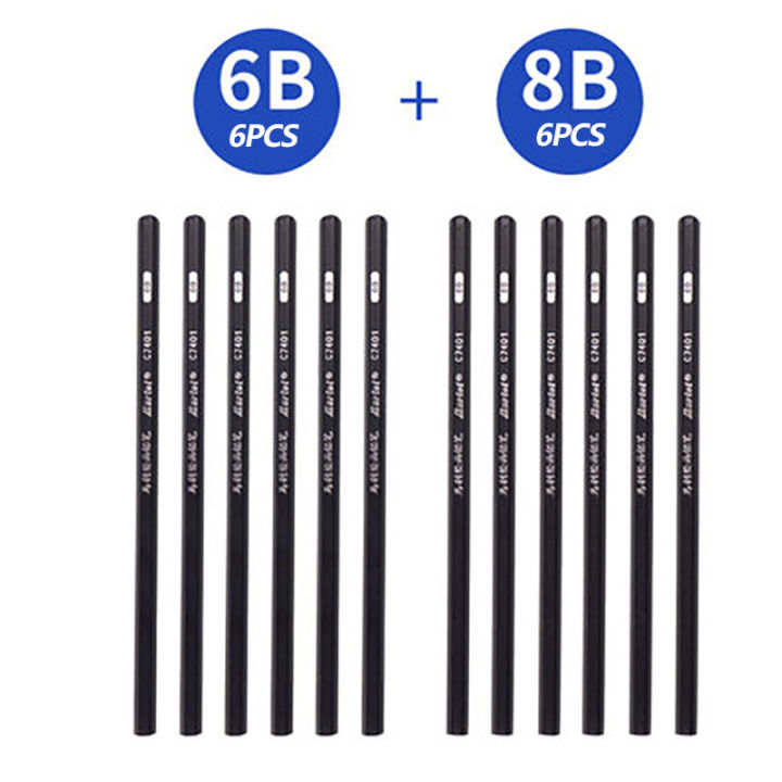 Maries%20Professional%20Drawing%20Pencil%2012PCS%20HB%202H%20B%202B%203B%204B%205B%206B%208B%2010B%2012B%2014B%20Soft%20Medium%20Hard%20Charcoal%20Sketch%20Art%20Supplies%20-%20Image%207
