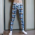 UNIYI * Ku men's thermal pants, underwear, national tide men's fashion, wear floral cotton pants, tight low-waisted prince U autumn pants.