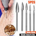 GC 5 Pcs Wood Carving Engraving Drill Bit Rotary Tools Kit DIY Woodworking Drill Accessories For Wood Carving Enthusiasts. 