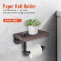Rustic Industrial Toilet Paper Roll Holder,Pipe Floating Holder,B. 