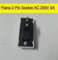 Piano 2 Pin SOCKET AC 250V 5A 2-Pin Heavy Duty Brass Contact Socket Switches For Electrical Devices Mobile Charger AC Line Socket Made In Bangladesh. 