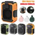 Portable Waist Fan USB Rechargeable 6000mAh/4000mAh Hanging Neck Fan Electric Fan Outdoor Sports Air Conditioning Cooling Fans. 