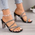 2024 Women's Summer New Style Bling Rhinestone Designer Sandals for Women Outdoor Fashion Open Toe Wedding Party Ladies Slippers. 