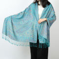 Luxury Women Paisley Jacquard Scarf Silky Pashmina Ethnic Style Fringed Scarves Soft Long Shawls and Wraps for Lady Bufandas.