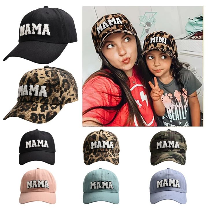 Qisin Mom and Boys Hat-AdjustableMINI Letter Printed Baseball Caps for Women Kids Hat,Mother||'s Day Matching Warm Gift
