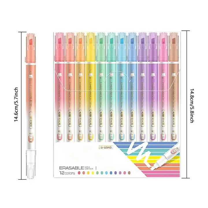 Erasable%20Highlighters%20Assorted%20Colors%20Light%20Pastel%20Highlighters%2012colors%20Double-end%20Erasable%20Highlighter%20Pastel%20Liquid%20Markers%20-%20Image%206