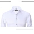 Anti-Wrinkle No-Ironing Elasticity Slim Fit Men Dress Casual Long Sleeve Shirt White Black Blue Red Male Social Formal Shirts.