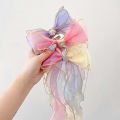 ribbon hair tie hair clip ribbon korean style Sweet Girls Kids Bow Ribbon Princess Pearl Chains Blue Yellow Pink Hair Accessories Bow Hair Clips Korean Style Kids Hairpins Ribbon Bow Hairpins. 