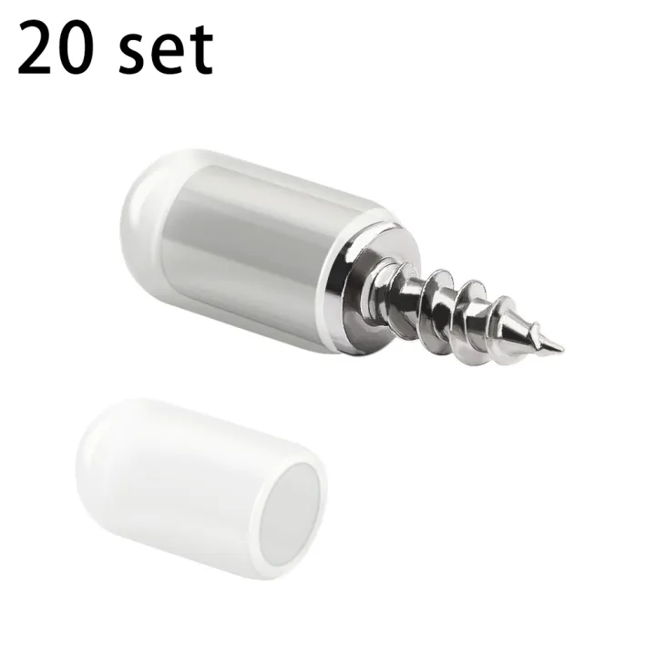 1/4/10/20Set%20Partition%20Support%20Nails%20Self-tapping%20Screw%20With%20Rubber%20Sleeve%20Wardrobe%20Cabinet%20Glass%20Partition%20Support%20Bracket%20-%20Image%209