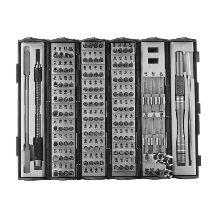 Practical Magnetic Precision Screwdriver Set 128 In 1 S2 Screw Driver Bit Reel Storage Design Manual Disassembly Repair Tools