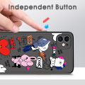 UCUC for OPPO A96 / Realme 9i Back Cover BTS Anthropomorphic Image Frosted Transparent Hard Phone Case Thin Shockproof Full Cover Camera Protect Case. 
