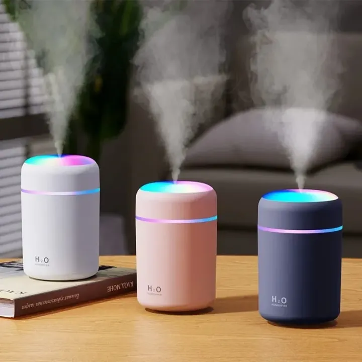 Air Humidifier USB Mini Portable Aroma Essential Oil Diffuser Perfume Sprayer Purifier Atomizer LED Light for Home Car.