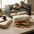 Natural Fiber Pencil Case Ins High-value Cute Girl Student Makeup Bag Large Capacity Stationery Storage Bag.