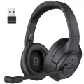 EKSA H6 Wireless Headphones Bluetooth 5.0 Office Headset with USB Dongle ENC Call Noise Cancelling Mic 30H Playtime For Computer. 