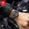 "Olevs 701 Black Stainless Steel Analog Wrist Watch For Men - Black ". 