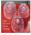 Microwave Food Cover Set - 3 Pcs, Clear Plastic, Non-Stick, Splatter Guard, Multiple Sizes. 