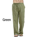 Men'S Linen Trousers  Fashionable And Simple Linen Casual Loose Pants High Quality All-Match Trendycket Trousers. 