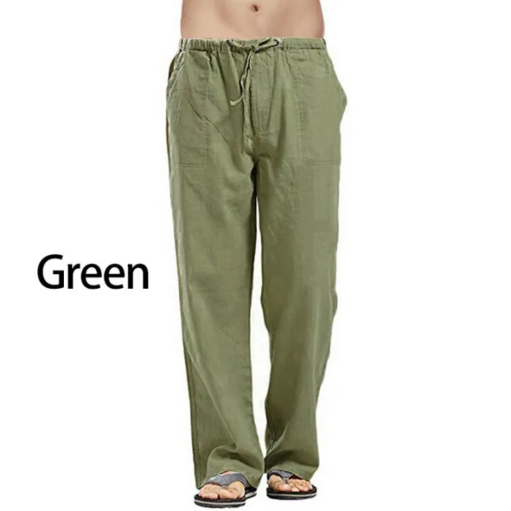 Men'S%20Linen%20Trousers%20%20Fashionable%20And%20Simple%20Linen%20Casual%20Loose%20Pants%20High%20Quality%20All-Match%20Trendycket%20Trousers%20-%20Image%202