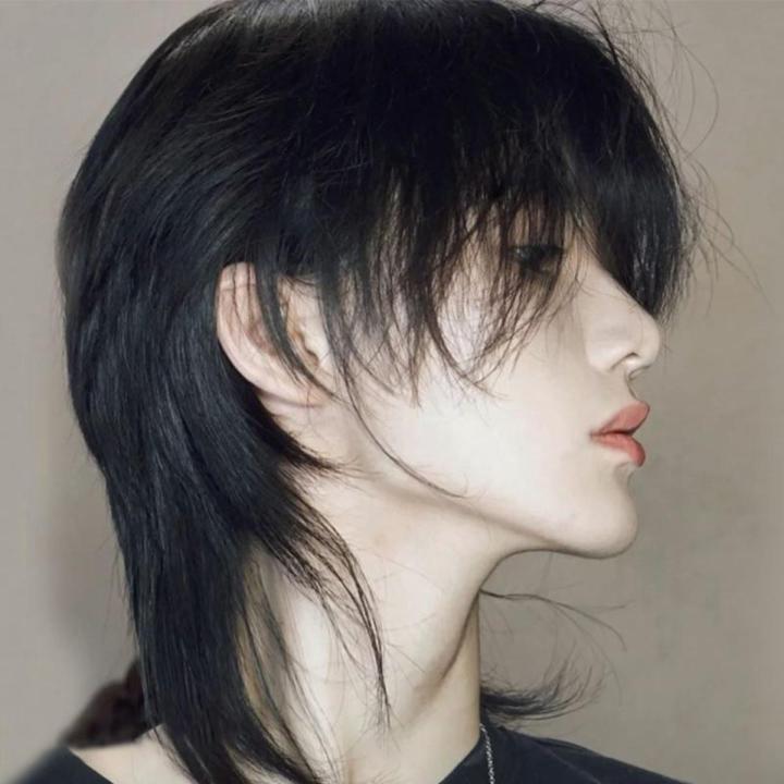 Wolf Tail Wig Men's and Women's Short Hair Internet Celebrity Same Style Natural Realistic Japanese Warrior Head Same Style Anchovy Head Full-Head Wig Style