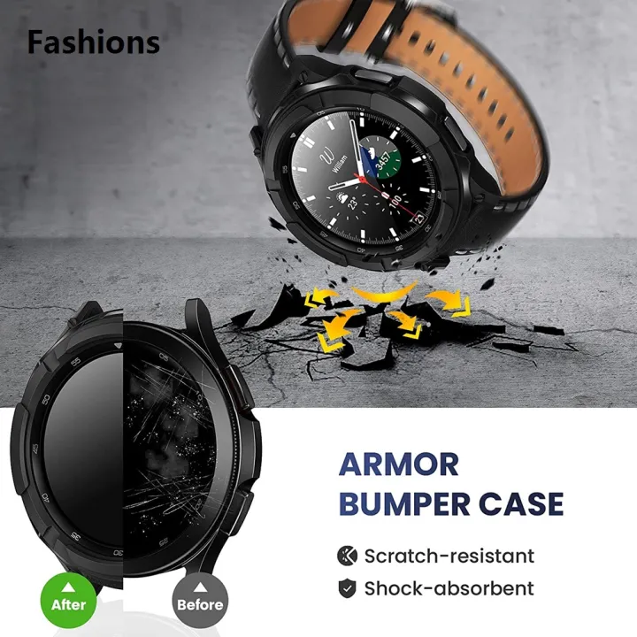 Fashions%20For%20Samsung%20Galaxy%20Watch6%20Classic%2047mm%2043mm%20Case%20TPU%20Bumper%20Bezel%20Ring%20Cover%20Galaxy%20Watch%206%20Classic%2047%2043%20mm%20Screen%20Protector%20-%20Image%202