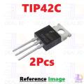 2Pcs China TIP42C TIP42 TIP 42 Transistor PNP 100V 6A 65W 3MHz Darlington Power Transistor Epitaxial Silicon Transistor TO-220 Package. 
