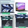 for MacBook 2022 Air 13.6 M2 A2681 Pro 14 13 2021 M1 A244 2020 A2338 M1 A2337 Air 13.3 inch Palms Guard Rest Cover with Trackpad Protector Sticker Silver /SCreen film protector. 