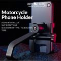Motorcycle Mount Bike Mobile Phone Holder Aluminum Alloy with 360 Degree Rotation Adjustable Motor Phone Holder.