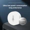 ZigBee Temperature And Humidity Intelligent Sensor Tuya Whole House Home Linkage Wireless Temperature And Humidity Sensor. 
