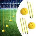 Football Agility Training Poles Field Warning Rod Soccer Training Sticks 1m.