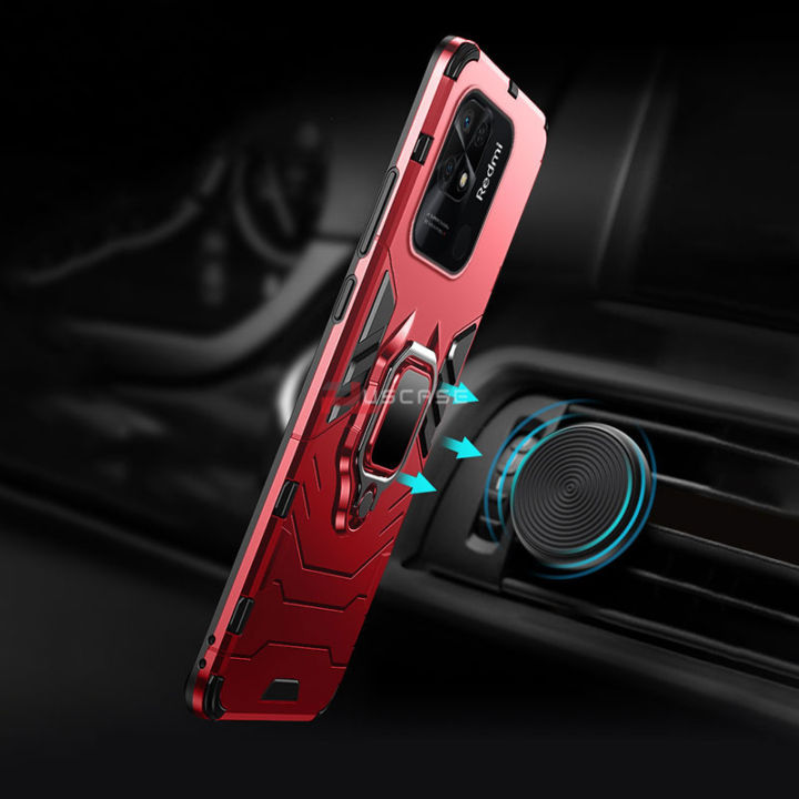 Pluscase%20for%20Xiaomi%20Redmi%2010C%20ring%20stand%20Holder%20case%20hard%20back%20shockproof%20cover%20-%20Image%206