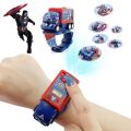 Marvel Spiderman Children Watches Boys Captain Iron Man Electronic Digital Clock Student 3D Projection Kids Watch with Car Toy. 