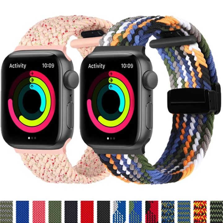 Magnetic%20Buckle%20Braided%20Apple%20Watch%20Band%2049mm,%2045mm,%2044mm,%2042mm,%20Adjustable%20Nylon%20Strap%20for%20Series%201-8,%20iWatch,%20Skin-Friendly,%20Stretchable%20Design%20-%20Image%202