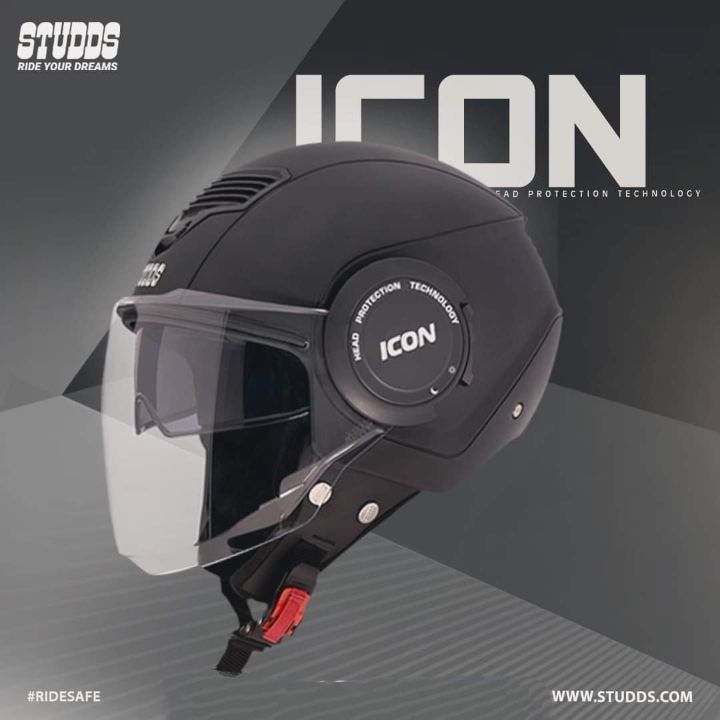 STUDDS%20ICON%20DUAL%20VISOR%20OPEN%20FACE%20HELMET%20Motorbike%20Helmet%20-%20Image%205