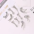 Bohemian No Hole Crystal Rhinestone Ear Cuff Wrap Stud Clip Earrings For Women Girl Ear Bone Clip No Pierced Ear Clip.
