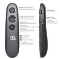 Wireless Presenter Highlighting Magnify LED LCD Mac Digital Pointer Air Mouse Function USB Rechargeable Powerpoint Presentation Clicker.