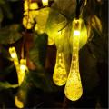 Icicle Snow Fall LED Meteor Falling Star Rain Drop Xmas String Fairy Light Bulb (Warm White).