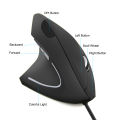 Left-handed Mouse Ergonomic Wired Vertical Office Computer Mice Optical 1600DPI 6 Buttons USB Game Mause for PC Laptop. 