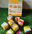 Wooden Puzzle Cartoon 9 Blocks Six-sided Drawing 3D Puzzle A Variety of Cartoon Patterns Six Pictures. 