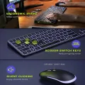 Wireless Keyboard and Mouse Combo 2.4G USB Silent Backlit Keyboard and Mouse Rechargeable Full-Size Slim Keyboard Mouse Set. 