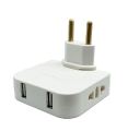 4 in 1 USB Multi Plug Converter Adapter Travel Mutli Socket (2 USB 2 Power Socket) 2500W High Power EU Bangladesh Standard 180° Rotating. 