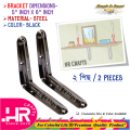 Wall Mounted L Shaped Angle Bracket 2 Pieces Set (Size-5"x6")- Decorative Shelf Bracket- Angle Bracket- Bracket- L Bracket- Support Bracket- Floating Bracket- Heavy-Duty Bracket-Wall Bracket-Corner Bracket-HR CRAFTS.