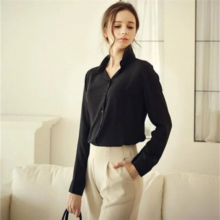 Black%20Full%20Sleeve%20Casual%20Shirt%20For%20Women%20-%20Image%202